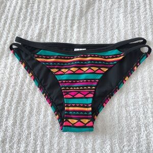 Xhilaration Black and Pink Bikini Panty  Swimwear
